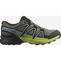 Salomon Speedcross ClimaSalomon Waterproof Kinder Trailrunningschuhe waldgrün/gelb - 32