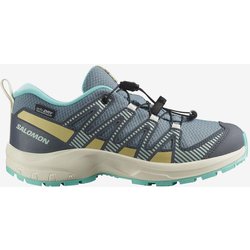 Salomon XA Pro V8 ClimaSalomon Waterproof Kinder Trailrunningschuhe grau/türkis - 32
