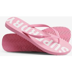 Superdry Code Core Sport Damen Flip-Flops rosa/weiß - L