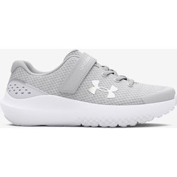 Under Armour Pre-School Surge 4 AC Mädchen Trainingsschuhe grau/weiß - 33.5