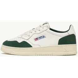 Autry Meda Lowlist Man – Capra und Wildleder Sneakers WeiB/Grun
