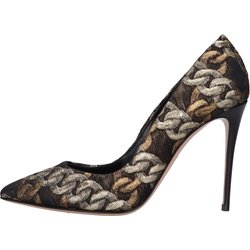 Casadei-Schuhe mit goldenem Absatz