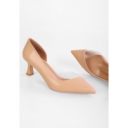 Shoeberry Millie Nude Skin Transparent Detaillierte Stöckelschuhe - 36