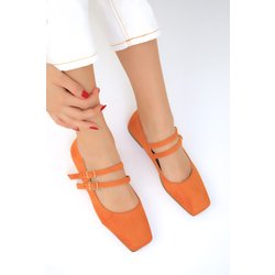 SOHO Orange Wildleder Ballerinas für Damen - 40