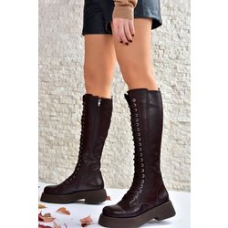 Fox Shoes Braune Lässige Schnürstiefel 09 für Damen - 36