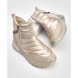 Marjin Sportstiefel Mit Dicker Sohle Und Reißverschluss Felezya Beige für Damen - 38