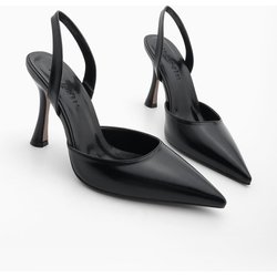 Marjin Schal Mit Spitzer Zehenpartie Und Offenem Rücken, Klassische Schuhe Mit Absatz, Mizay Schwarz - 40