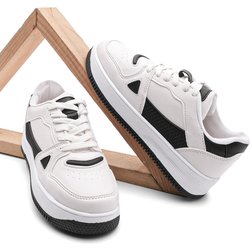 Marjin Sneakers Gummi Detail Dicke Sohle Sportschuhe Keliva Schwarz für Damen - 39