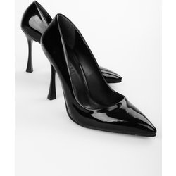 Shoeberry Mags Stiletto Aus Schwarzem Lackleder – - 37