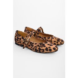 Shoeberry Fiesty Ballerinas Mit Leopardenmuster Und Doppeltem Riemen für Damen - 38