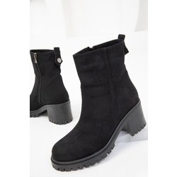 SOHO Stiefel Aus Schwarzem Wildleder – Modell Bootie für Damen - 40