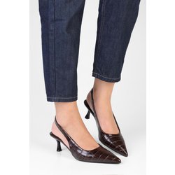 Shoeberry Stiletto Mit Avey-kaffee-krokodilmuster - 37