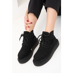 SOHO Stiefel Aus Schwarzem Wildleder – Modell Bootie für Damen - 37