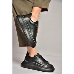 Fox Shoes T 820664009 Schwarze Sportschuhe Mit Dicker Sohle für Damen - 39