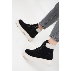 SOHO Stiefel Aus Schwarzem Wildleder – Modell Bootie für Damen - 40