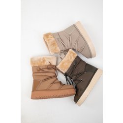 SOHO Nerzfarbene Stiefel – Modell Bootie für Damen - 37