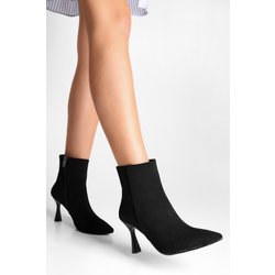 Shoeberry Stiefel Zian Aus Schwarzem Wildleder Mit Absatz. Schwarzes Wildleder für Damen - 39