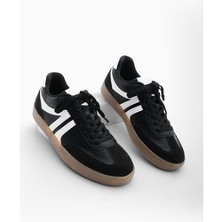Marjin Tiyone Schwarzer Sneaker – Sportschuhe Mit Schnürung Und Flacher Sohle für Damen - 38