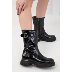SOHO Schwarze Stiefel Aus Lackleder – Modell Bootie für Damen - 36