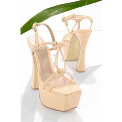 Bambi Klassische Schuhe Mit Absatz Aus Nacktem Lackleder K 05575030108 für Damen - 39