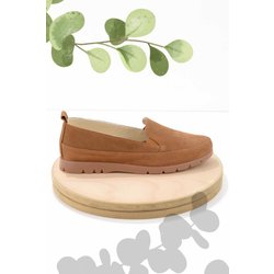 Bambi Taba Nubuck Echtes Leder Loafer Schuhe K 01269356501 für Damen - 37