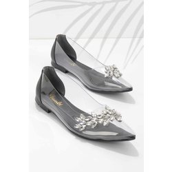 Bambi Schwarze Ballerinas Aus Pvc Ballerina01687000623 für Damen - 37
