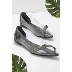 Bambi Schwarze Ballerinas Aus Pvc Ballerina01687000523 für Damen - 36