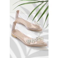 Bambi Hautfarbene Ballerinas Aus Pvc 23 für Damen - 36