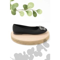 Bambi Ballerinas Aus Mattschwarzem Satin 38 für Damen - 36