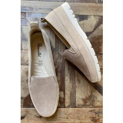 Bambi Loafer-schuhe Aus Echtem Nubukleder In Beige 01269356501 für Damen - 36