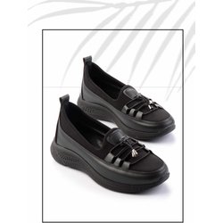 Bambi Schwarze Stretch-freizeitschuhe K 01451010117 für Damen - 36