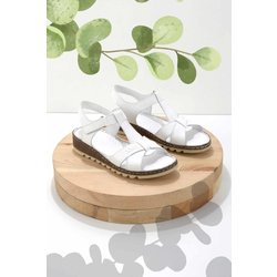 Bambi Weiße Sandalen Aus Echtem Leder K 05907200003 für Damen - 39