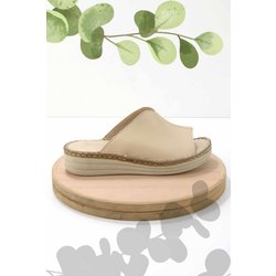 Bambi Beige Hausschuhe Aus Echtem Leder K 04281204003 für Damen - 39