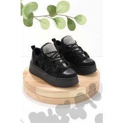 Bambi Sneaker Aus Schwarzem Wildleder K 01545003802 für Damen - 40