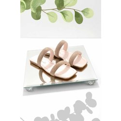 Bambi Nude Satin Hausschuhe K 04137000638 für Damen - 36