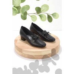 Bambi Schwarzes Echtes Leder Babet K 01531200003 für Damen - 40