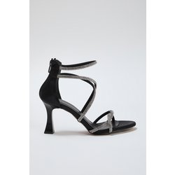 TRENDYOL SHOES Abendkleid-high-heels Mit Schwarzem Strass-reißverschluss Hinten Und Dünnem Absatz für Damen - 37
