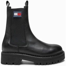 Tommy Hilfiger Schwarze Chelsea-stiefel – Ohne Schnürsenkel Und Markenlogo für Damen - 37