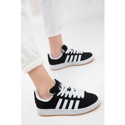 SOHO Schwarz Wildleder-weiß Unisex Sneaker - 44