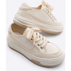 Marjin Sneaker Mit Hoher Sohle Und Schnürung Kotnel Ecru für Damen - 37