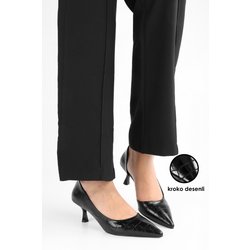 Shoeberry Aurna Stilettos In Schwarz Aus Krokodil - 35
