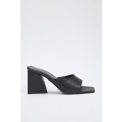 TRENDYOL SHOES Schwarze Hausschuhe Mit Blockabsatz Und Quadratischer Zehenpartie für Damen - 40