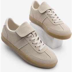 Marjin Sneaker Aus Beigem Wildleder – Vinas Retro-sportschuhe Mit Zungendetail für Damen - 37