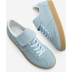 Marjin Vinas Retro-sneaker Aus Blauem Wildleder – Sportschuhe Mit Zungendetail für Damen - 38