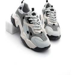 Marjin Sneakers Mit Hoher Sohle Sportschuhe Edisa Zum Schnüren, Graue Laufschuhe für Damen - 40