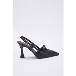 TRENDYOL SHOES Schwarze Schleife Mit Detailliertem, Spitzem Zehenbereich, Klassische Schuhe Mit Absatz für Damen - 36