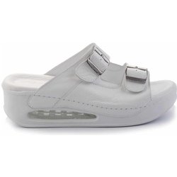 Bambi Hausschuhe Aus Weißem Leder 03 für Damen - 39