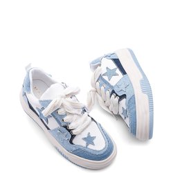 Marjin Sneaker Hohe Sohle Sportschuhe Bilev Blue Denim für Damen - 38