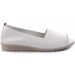 Bambi Mattweiße Espadrille Aus Echtem Leder K 01582664003 für Damen - 40