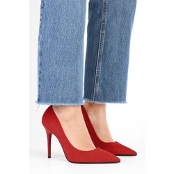 Shoeberry Klassischer Stiletto-absatz Aus Rotem Wildleder - 39